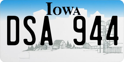 IA license plate DSA944