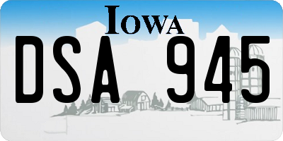 IA license plate DSA945