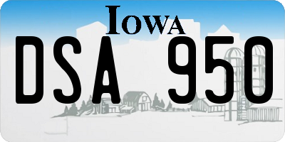 IA license plate DSA950