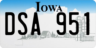 IA license plate DSA951