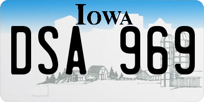 IA license plate DSA969