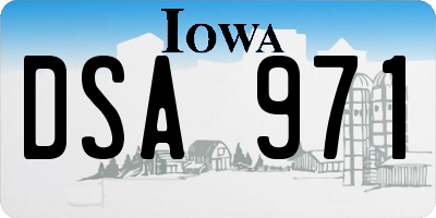 IA license plate DSA971