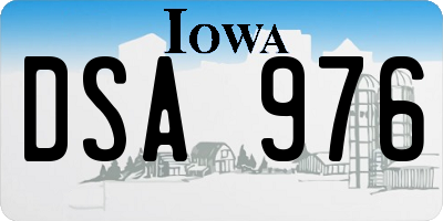 IA license plate DSA976