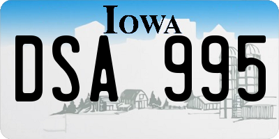 IA license plate DSA995