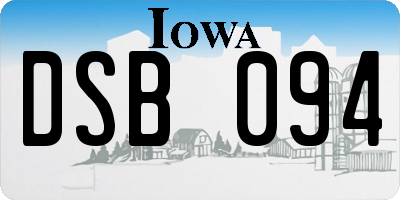 IA license plate DSB094