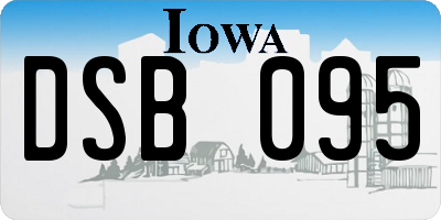 IA license plate DSB095
