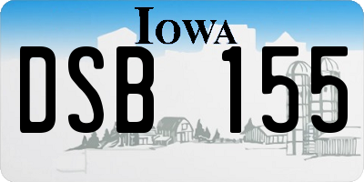 IA license plate DSB155