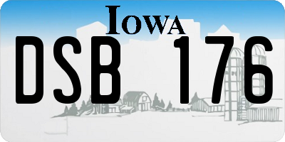 IA license plate DSB176