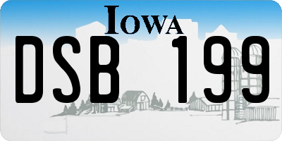 IA license plate DSB199