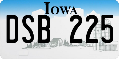 IA license plate DSB225