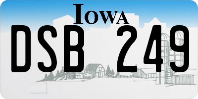 IA license plate DSB249