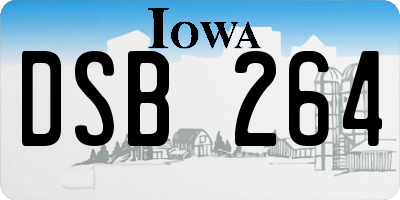 IA license plate DSB264