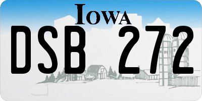 IA license plate DSB272