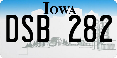 IA license plate DSB282