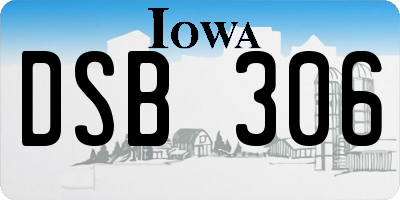 IA license plate DSB306