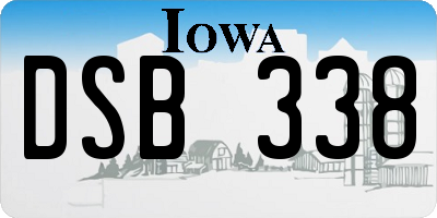 IA license plate DSB338