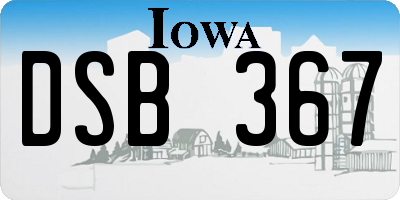 IA license plate DSB367