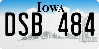IA license plate DSB484