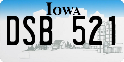IA license plate DSB521