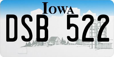 IA license plate DSB522