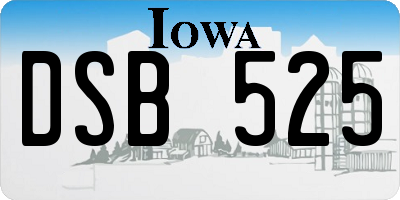 IA license plate DSB525