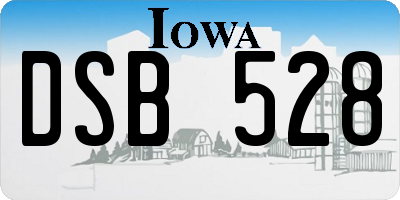 IA license plate DSB528