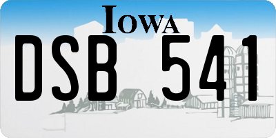 IA license plate DSB541