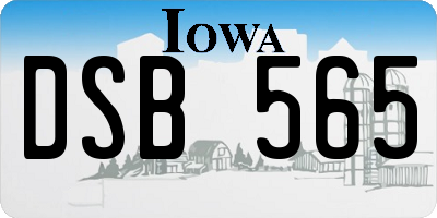 IA license plate DSB565