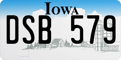 IA license plate DSB579