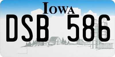 IA license plate DSB586