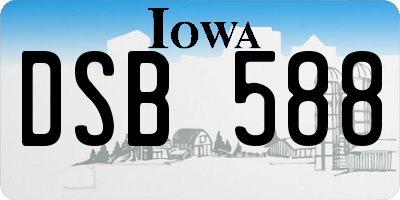 IA license plate DSB588