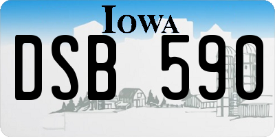 IA license plate DSB590
