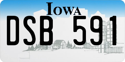IA license plate DSB591