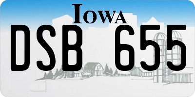 IA license plate DSB655