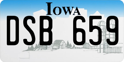 IA license plate DSB659