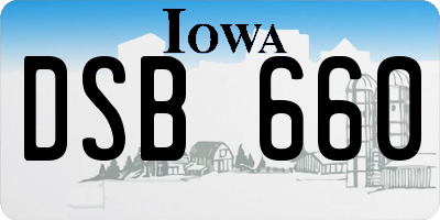 IA license plate DSB660