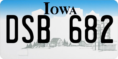 IA license plate DSB682