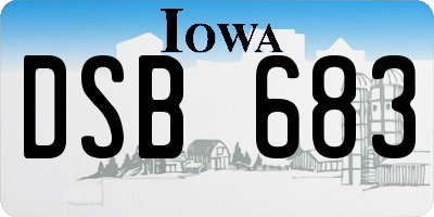 IA license plate DSB683