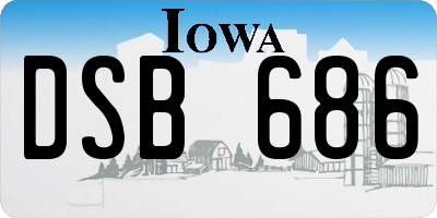 IA license plate DSB686
