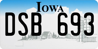 IA license plate DSB693