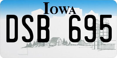 IA license plate DSB695