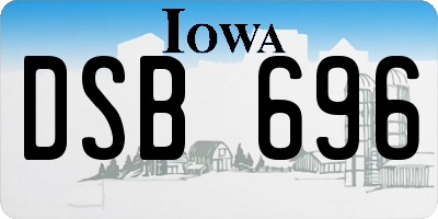 IA license plate DSB696