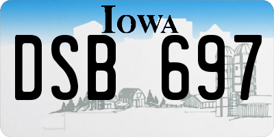 IA license plate DSB697