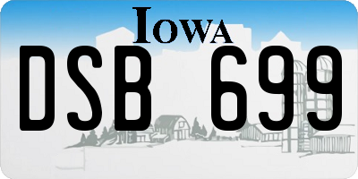 IA license plate DSB699