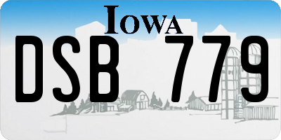 IA license plate DSB779