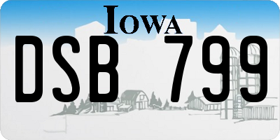 IA license plate DSB799