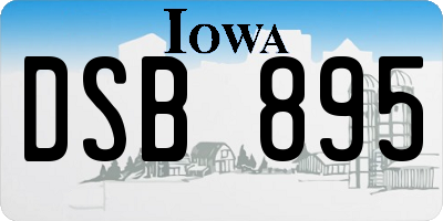 IA license plate DSB895