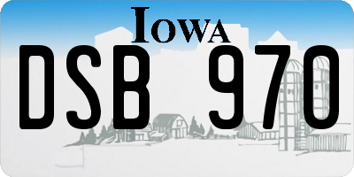 IA license plate DSB970