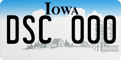 IA license plate DSC000