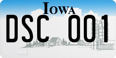 IA license plate DSC001